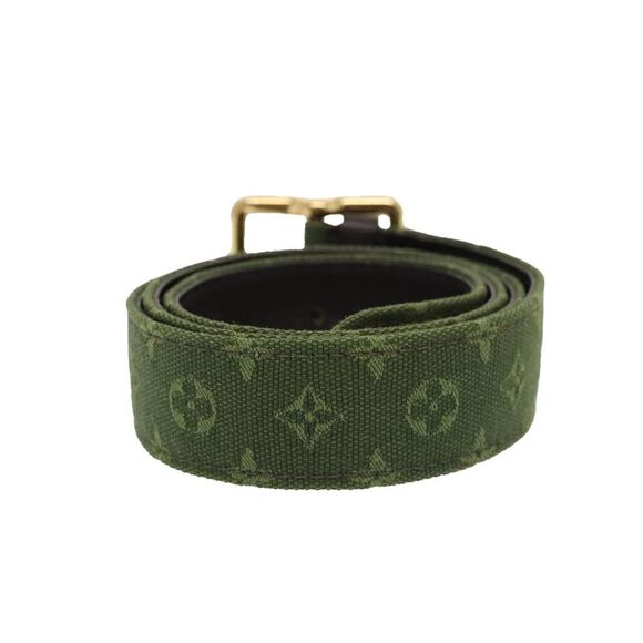 Pre Loved Louis Vuitton Monogram Canvas Belt Green Unisex - Picture 3 of 8